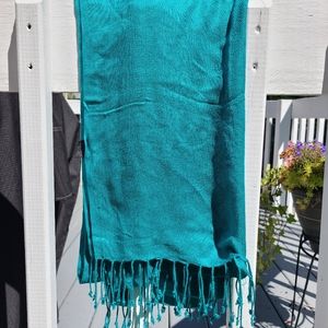 Bright blue pashmina